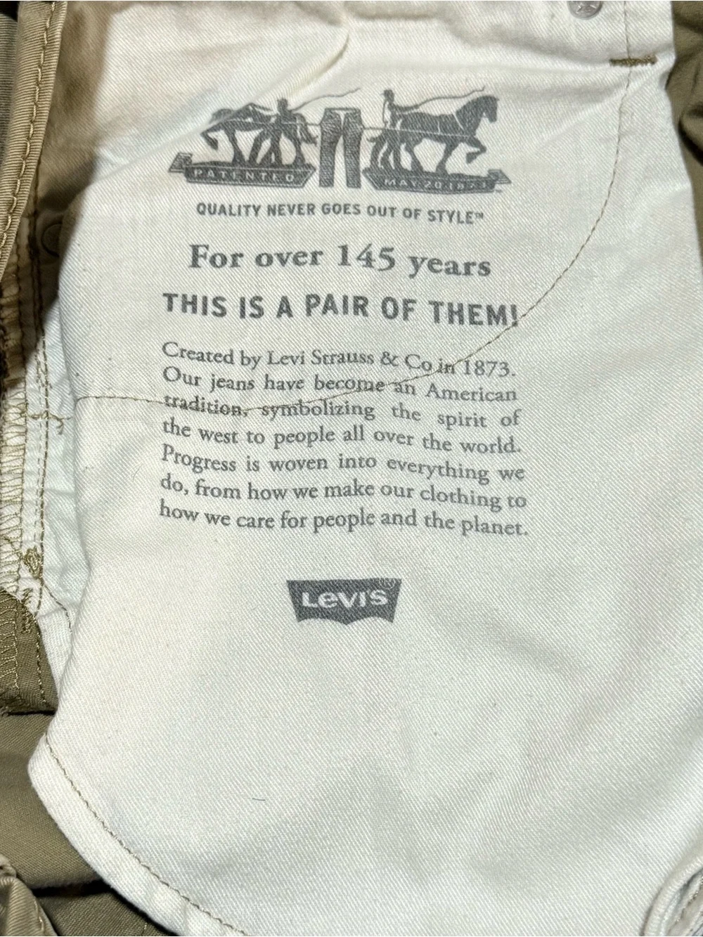 Levi’s Men’s Tapered Fit Low Rise Beige Light Wash Cotton Denim Jeans